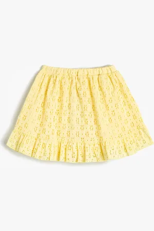 Koton Girls Self Design A-Line Mini Skirt