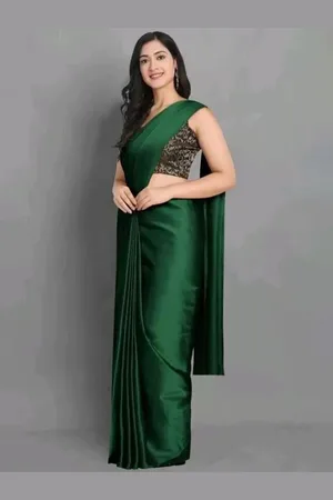 Saadhvi Women Satin Saree With Blouse Piece