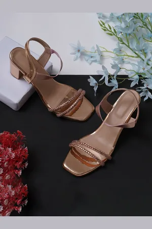 Misto Copper-Toned Party Block Pumps