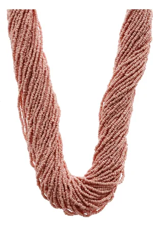 Bamboo Tree Jewels Peach-Coloured Metal Handcrafted Necklace