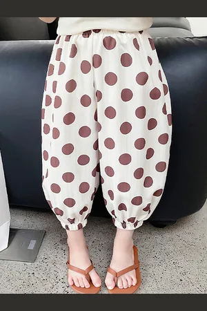 LULU & SKY Girls Printed Tapered Fit High-Rise Joggers Trousers