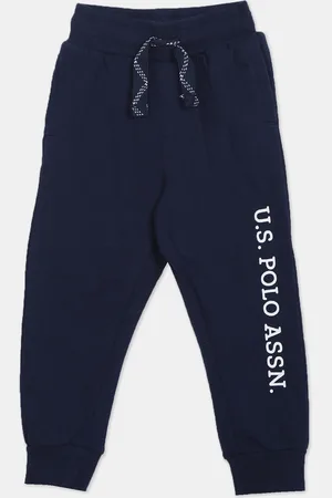 Ralph Lauren Boys Navy Blue Solid Joggers