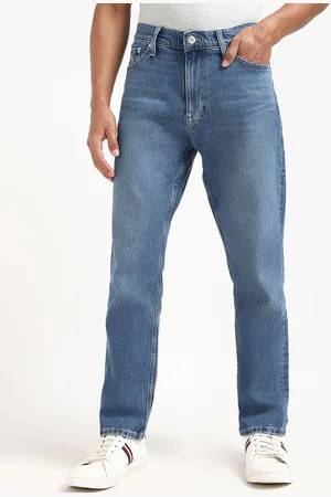 Tommy Hilfiger Men Tapered Fit Mid-Rise Light Fade Stretchable Jeans