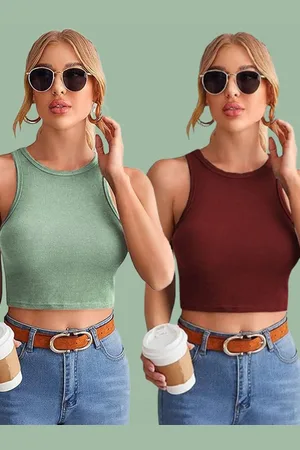 Mast & Harbour Cotton Crop Top