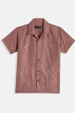 CAVIO Boys Comfort Embroidered Pure Cotton Casual Shirt