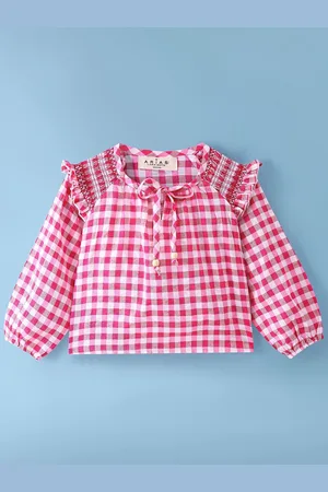 ARIAS Checked Cotton Top