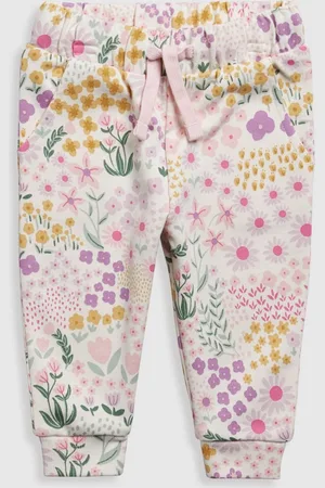 Mothercare Girls Floral Printed Smart Joggers Trousers
