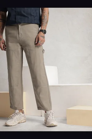 WROGN Men Oversized Pure Cotton Trousers