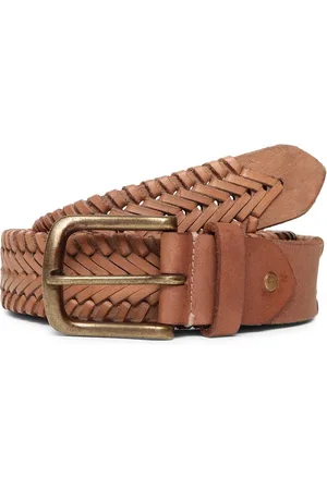 ART N VINTAGE Men Braided Leather Belt
