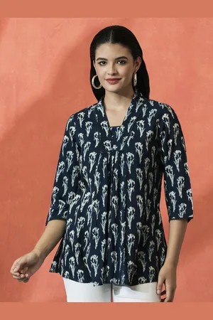 Sangria Floral Printed A-Line Top