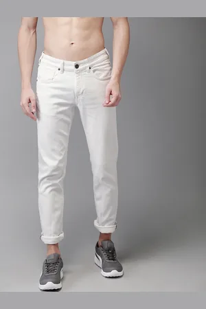 HERE&NOW Men White Skinny Fit Mid-Rise Clean Look Stretchable Jeans