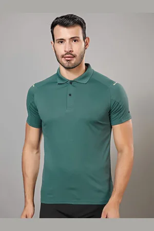 SPORT SUN Men Dri-FIT Solid Polo Collar Polyester Tshirt