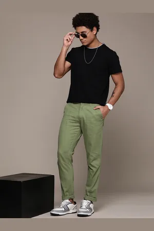 Roadster The Lifestyle Co. Men Slim Fit Pure Cotton Trousers