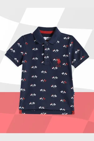 Ralph Lauren Boys Navy Blue Brand Logo Printed Pure Cotton T-shirt