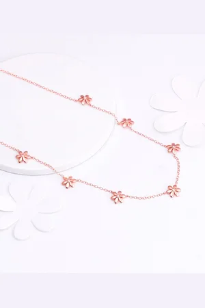 GIVA Sterling Silver Rose Gold-Plated Necklace