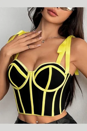 HERE&NOW WomenShoulder Straps Sleeveless Bralette Crop Top