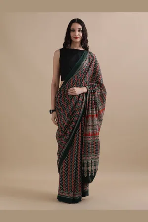 Jaipur Geometric Printed Pure Cotton Saree