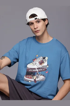 New Balance Graphic Print Drop-Shoulder Sleeves Cotton Longline T-Shirt