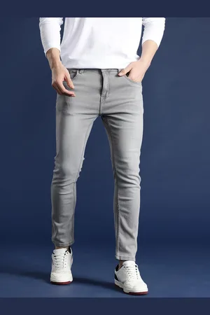 Mast & Harbour Men Slim Tapered Fit Light Fade Stretchable Jeans