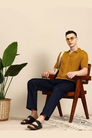 Mast & Harbour Polo Collar Knit T-shirt