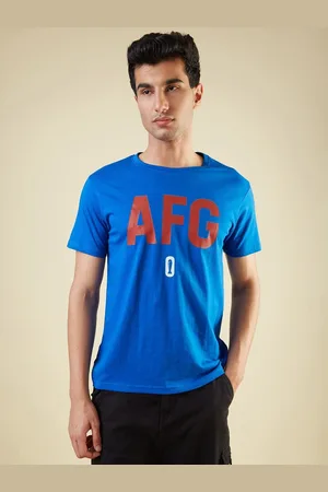 FanCode Men Typography Printed Applique T-shirt
