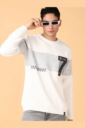 V-Mart Men Self Design Pullover