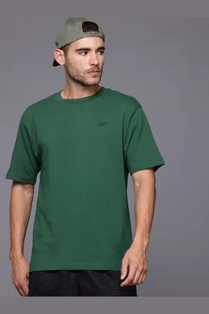 New Balance Drop-Shoulder Sleeves Pure Cotton Relaxed Fit Athleisure T-shirt