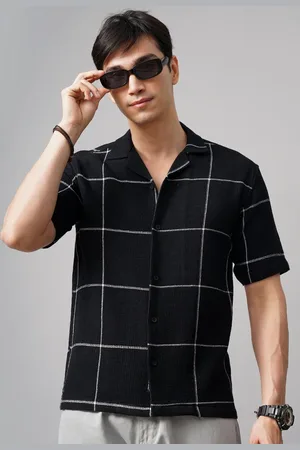 PAUL STREET Men Relaxed Opaque Checked Casual Shirt