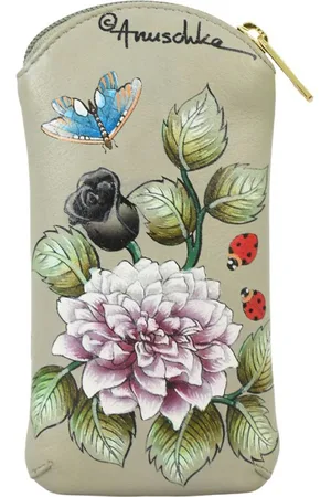 Anuschka Women Floral Printed Leather Money Clip