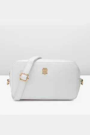 Tommy Hilfiger Brand Logo Debossed PU Structured Sling Bag