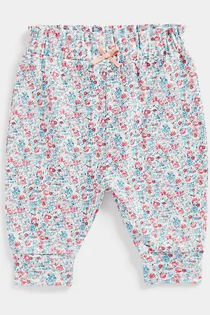 Mothercare Infants Floral Printed Pure Cotton Joggers