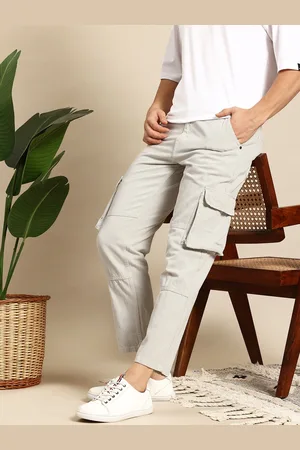 Mast & Harbour Men Relaxed Fit Cargo Style Jeans