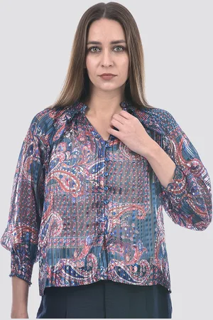 ONLY Women Ethnic Printed Cuffed Sleeve Top