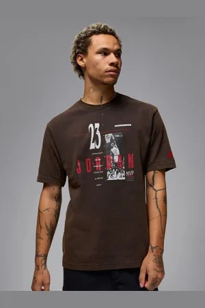 Nike Men Graphic Printed Round Neck Cotton Casual T-Shirt