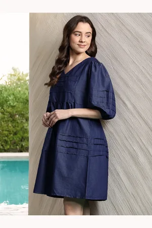 DressBerry Chambray A-Line Mini Dress