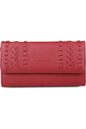 Giordano Women Red Solid Two Fold Wallet
