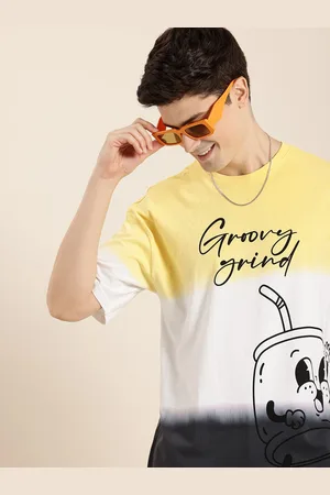 HERE&NOW Tie and Dye Drop-Shoulder Sleeves Pure Cotton Boxy T-shirt