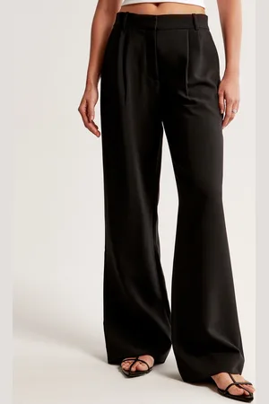 Chemistry Women Comfort Flared High-Rise Pleated Trousers