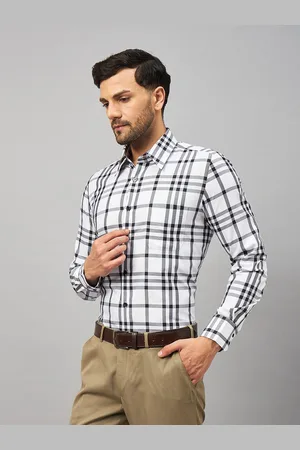 LOUIS STITCH Comfort Tartan Checked Cotton Formal Shirt