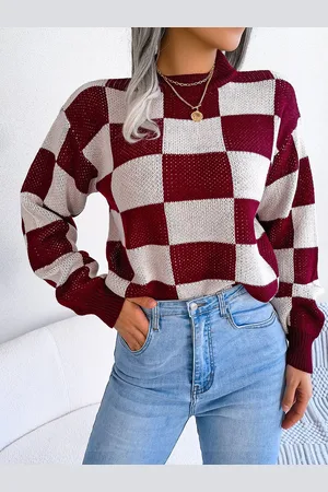 HERE&NOW Women Checked Pullover