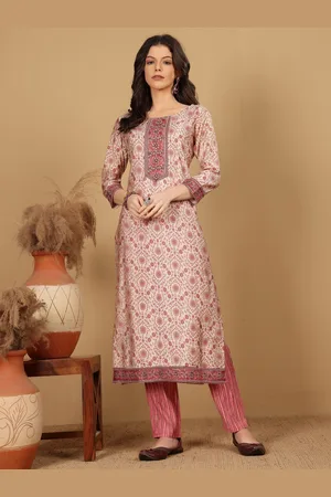 HERE&NOW Women Ethnic Motifs Yoke Design Regular Kurta with Trousers & With Dupatta