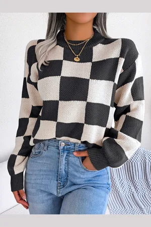 HERE&NOW Women Checked Pullover