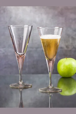 Pasabahce 2-Pcs Pink V-Line Wine Glasses - 200 ML Each