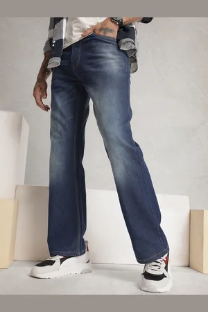 WROGN Men Bootcut Heavy Fade Stretchable Jeans