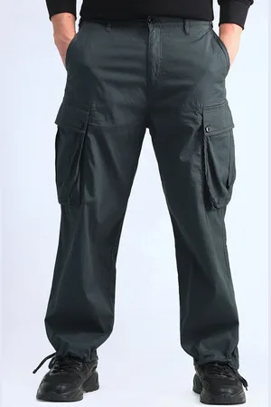 Flying Machine Men Loose Fit Cargos Trousers