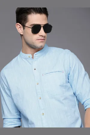 WROGN Men Blue Slim Fit Casual Shirt