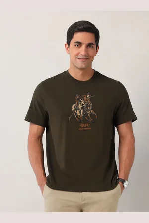 Ralph Lauren Men Graphic Printed Round Neck Cotton Relaxed Fit T-shirt