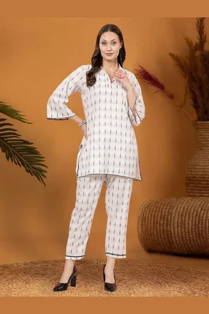 Moda Rapido Ikat Printed Tunic With Trousers Co-Ords