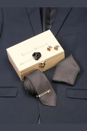 LOUIS STITCH Men Italian Silk Accessory Gift Set