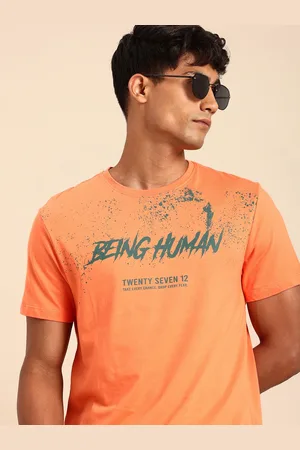 Being Human Brand Logo Printed Pure Cotton T-shirt